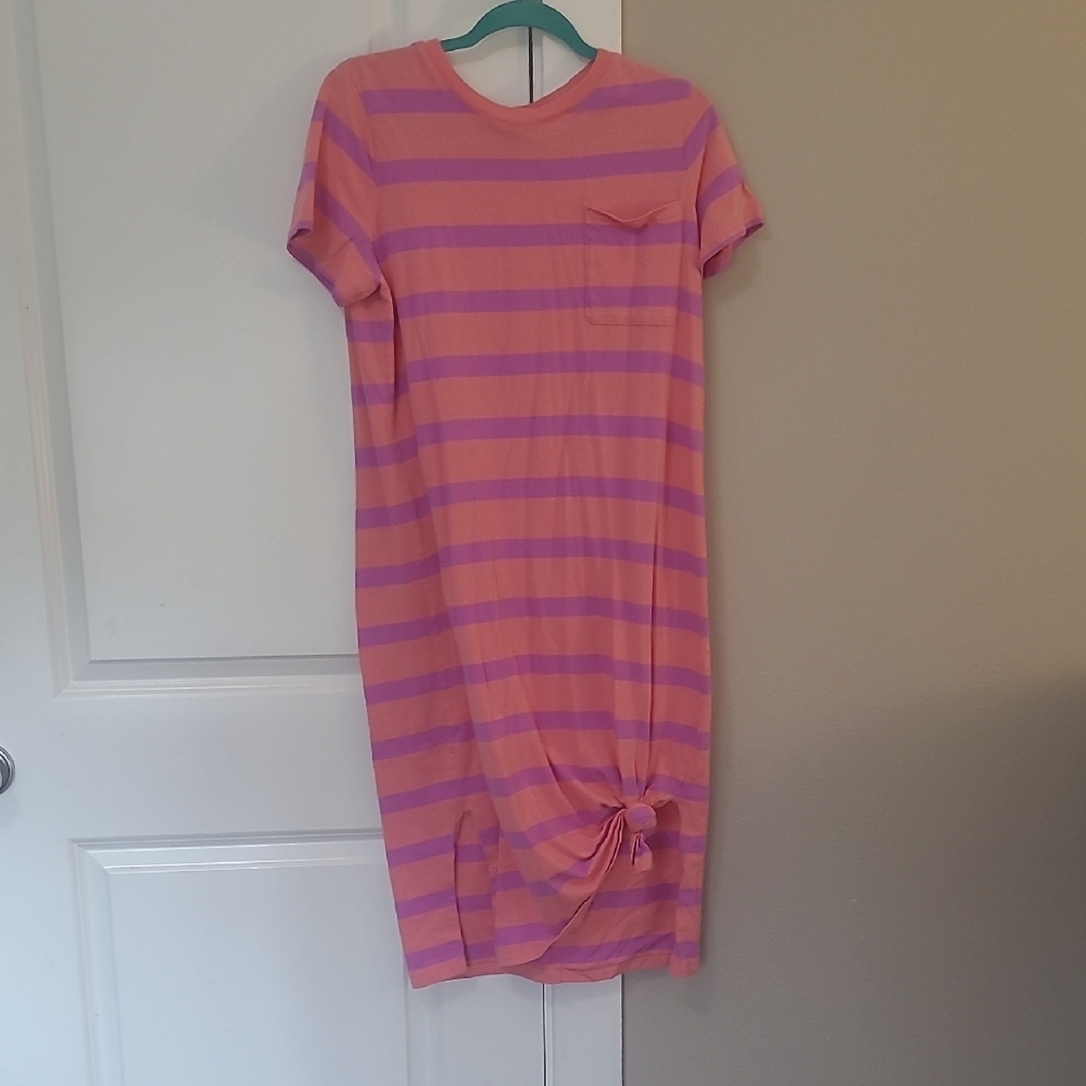 Pink and Purple Striped Dress